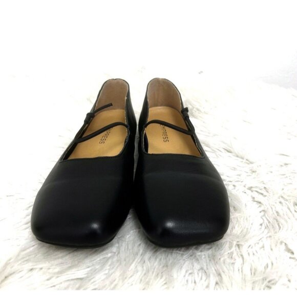 Empress Square Toe Black Ballet Flat Shoes Soft Comfy Leather Eur Size 41 US 10 - Picture 1 of 12